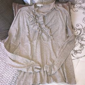 CAbi Heather Beige Top Sz L